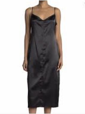 AFRM Katica Satin Slip Dress with Spaghetti Straps - L